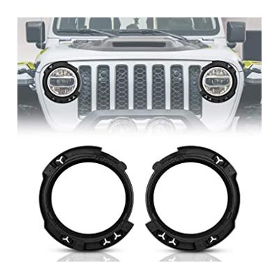 FIRSTGO 7 Inch Headlight Replacement Mount Retaining Bracket Ring Compatible with Jeep Wrangler JK 2007-2018