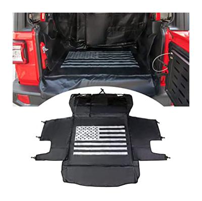 Bestaoo Dog Cargo Liner for Jeep, Waterproof Pet Dog Trunk Cargo Liner for 2007-2021 Jeep Wrangler JK JL 4-Door, Heavy Duty Oxford Nonslip Dog Trunk Cargo Protector Washable Dog Seat Cover
