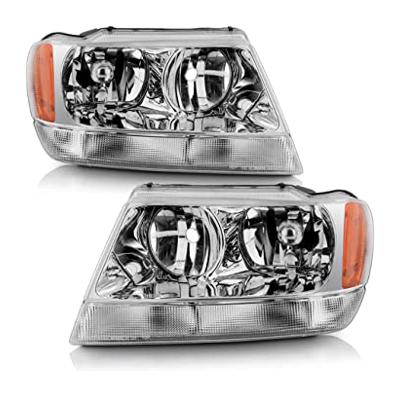 ACANII - For 1999-2004 Jeep Grand Cherokee Chrome Replacement Headlights
