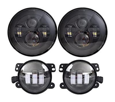 LX-LIGHT DOT Approved 7'' Black LED Headlights